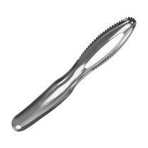 Mauxuk Stainless Steel Fish Scaler - Heavy Duty Kitchen Tool with Non-Slip Handle, Multi-Purpose for Seafood & Poultry, Durable 304 Steel (7.87 Inch)