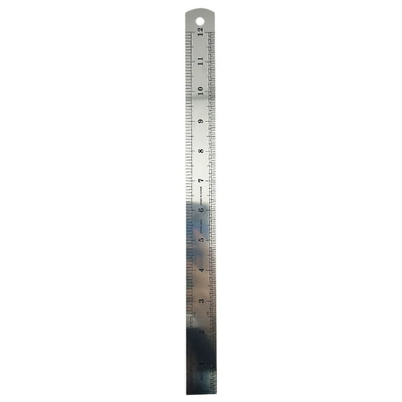 Mauxuk Stainless Steel Ruler - 6/8/12 Inch Double Sided Metal Ruler with Inch & Centimeter Scale, Solid Engineering Ruler for Drawing, Drafting & Professional Use (0.32 oz)