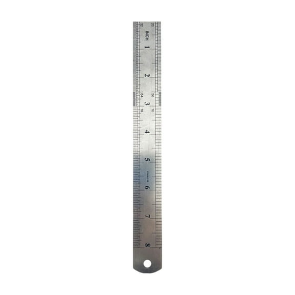 Mauxuk Stainless Steel Ruler - 6/8/12 Inch Double Sided Metal Ruler with Inch & Centimeter Scale, Solid Engineering Ruler for Drawing, Drafting & Professional Use (0.32 oz)