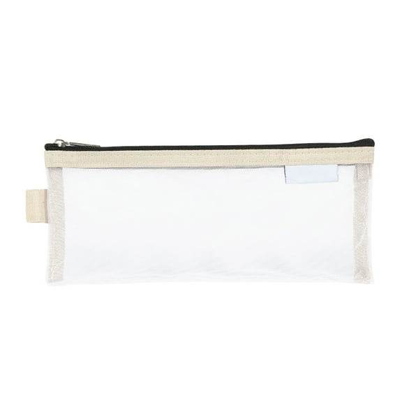 Mauxuk Transparent Pencil Pouch Multi-functional Pen Case Large Capacity Durable Eco-friendly 1x Clear Mesh Pouch Safe Non-toxic Reinforced