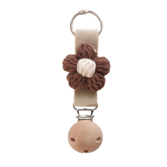 Mauxuk Travel Hat Clip for Sun Hats - Durable Iron & Wood Design with Keychain Hook, Hands-Free for Hiking & Outdoor, Portable (Pink, Khaki, Coffee)