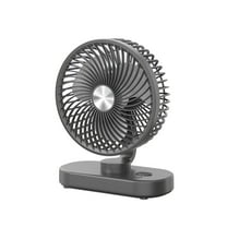 Mauxuk USB Desk Fan with Digital Display, 8 Inch Portable Hanging Fan, 3 Speed Levels, Built-In Battery, 360° Rotation, Ultra Quiet 20dB, for Office Home Bedroom, Black