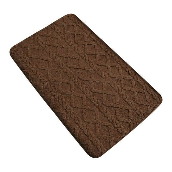 Mauxuk Ultra Absorbent Bath Mat - Soft Non Slip Bathroom Rug, Thick Microfiber Floor Mat, Quick Dry & Machine Washable, Plush Golden Velvet, 15.74x23.62 Inches