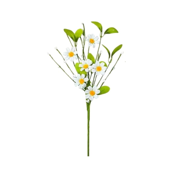 Mauxuk Vibrant Artificial Daisy Flowers & Wildflower Stems - Realistic Plastic Spring Greenery for Home & Office Decor, 15.75in Faux Floral Arrangement