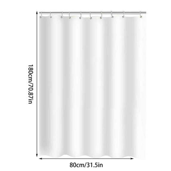 Mauxuk Waterproof Thickened Polyester Shower Curtain Bathroom Partition No Odor Quick Drying Easy Clean Multiple Colors 80x71 Inch