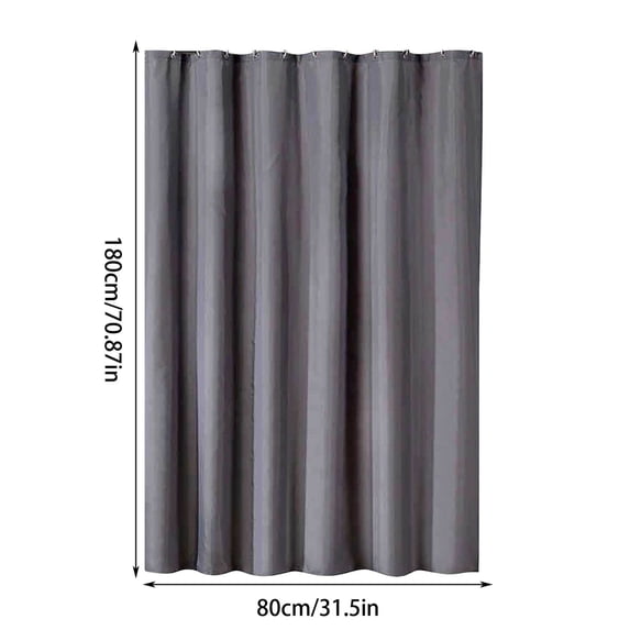 Mauxuk Waterproof Thickened Polyester Shower Curtain Bathroom Partition No Odor Quick Drying Easy Clean Multiple Colors 80x71 Inch