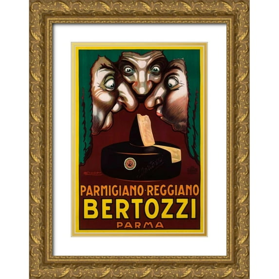 Mauzan, Luciano Archille 23x32 Gold Ornate Wood Framed with Double Matting Museum Art Print Titled - Bertozzi