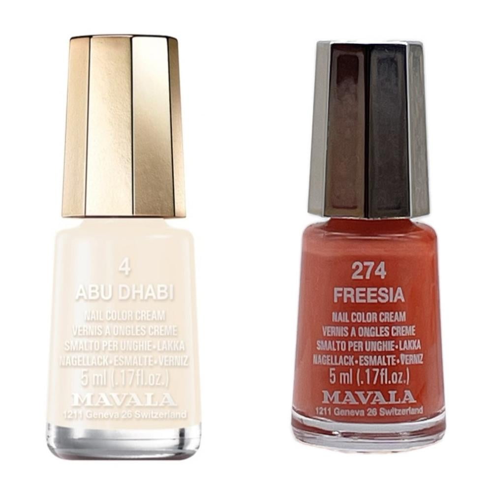 Mavala Mini Nail Polish 5ml 4 Abu Dhabi 274 Freesia Combi Pack