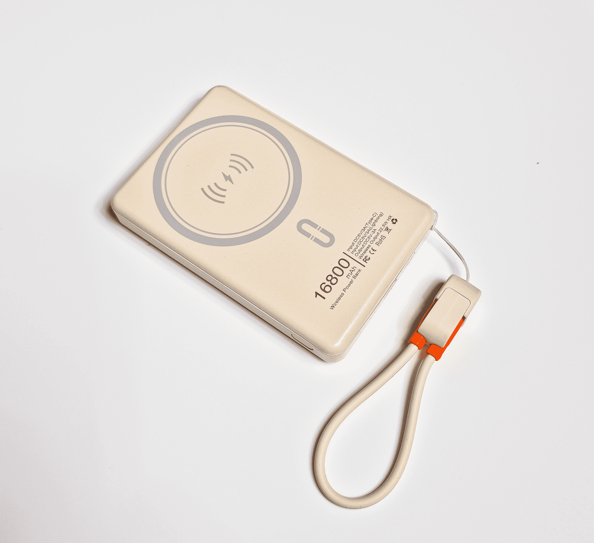 Mavark Magnetic Power Bank 16800mAh Portable Charger with Cables 22.5W Fast Charging, USB-C External Battery Pack for iPhone 16/15/14/13 Pro, Android, Samsung Galaxy & More