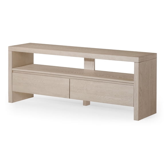 Maven Lane Ada Contemporary TV Table, Refined White Finish