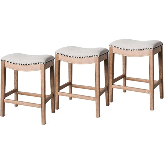 Maven Lane Adrien Backless Counter Stool – Set of 3 – 26 Inches ...