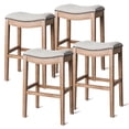 thumbnail image 1 of Open Box Maven Lane Adrien Kitchen Saddle Bar Stool, Oak (4 Pack), 1 of 7