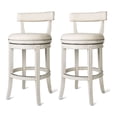 thumbnail image 1 of Maven Lane Alexander Bar Stool, White Oak w/ Natural Fabric Upholstery, Set of 2, 1 of 6