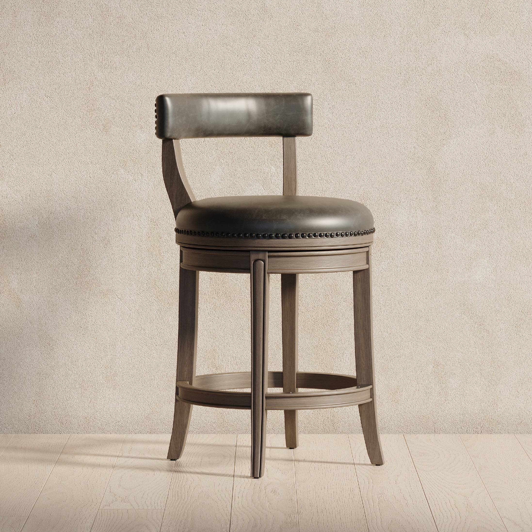 Maven Lane Alexander Counter Stool in Reclaimed Oak Finish w/ Ash