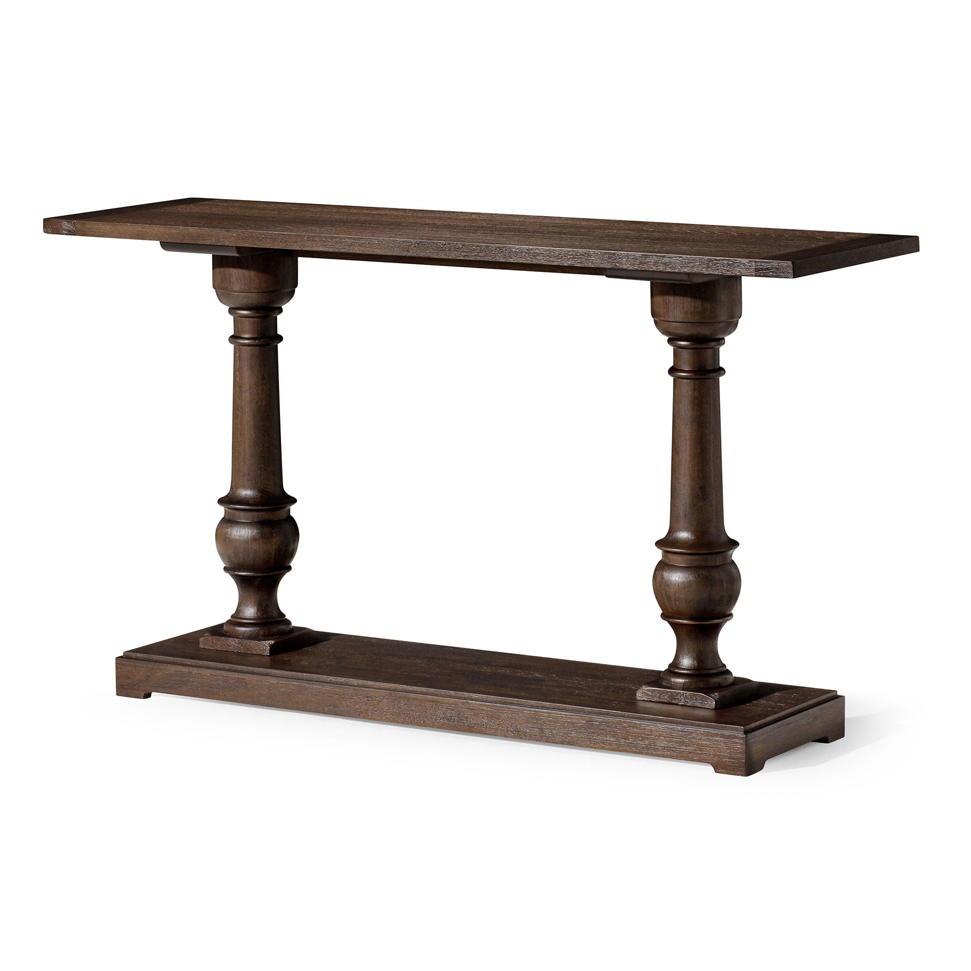 Arthur 60" Antiqued Brown Solid Wood Console Table