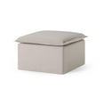 thumbnail image 1 of Maven Lane Claude Rustic Ottoman in Dove Fabric Upholstery, 1 of 2