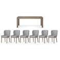 thumbnail image 1 of Maven Lane Contemporary Cleo Dining Table with 6 Gia Dining Chairs, Refine Grey, 1 of 12