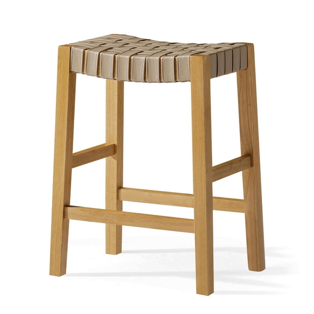 Maven Lane Emerson Counter Stool in Weathered Natural Wood Finish with