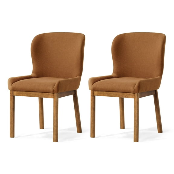 Open Box Maven Lane Gia Contemporary Dining Chair, Refined Brown Finish
