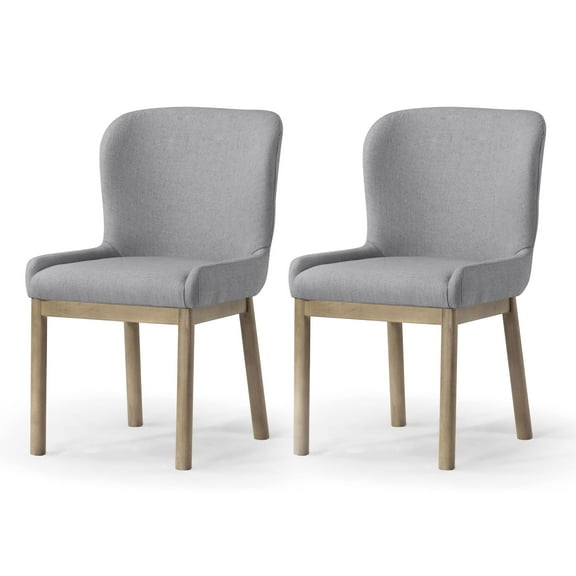 Open Box Maven Lane Gia Contemporary Dining Chair, Refined Grey w/Taupe Fabric
