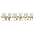 thumbnail image 1 of Maven Lane Gia Contemporary Dining Chair, Refined Natural, Slate Fabric, Set of 6, 1 of 6