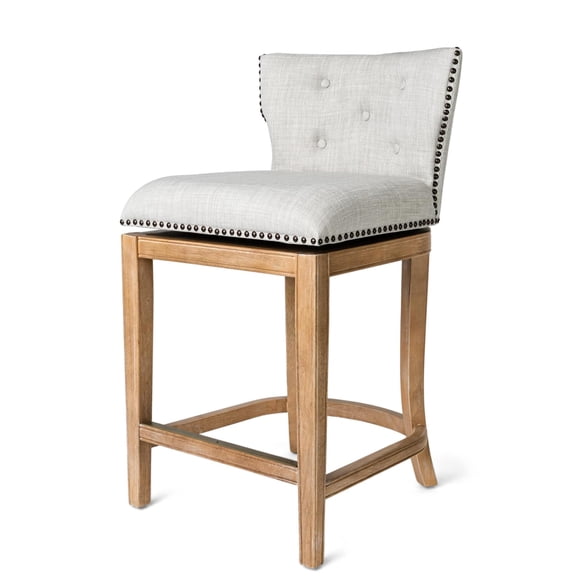 Maven Lane Vienna Bar Height Stool in Reclaimed Oak Finish w/ Ash Grey ...