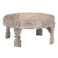 thumbnail image 1 of Maven Lane Jaya Handmade Heritage Wooden Round Coffee Table in Natural Finish, 1 of 6