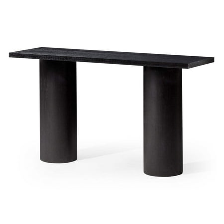 Maven Lane Lana Contemporary Rectangular Accent Console Table for Small Spaces and Front Door Entrance Hallway in Refined Black Finish