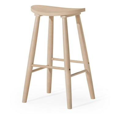 Maven Lane Luna Bar Stool in Light Oak Wood Finish