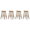 thumbnail image 1 of Maven Lane Luna Bar Stool in Rustic Natural Wood Finish, Set of 4, 1 of 7