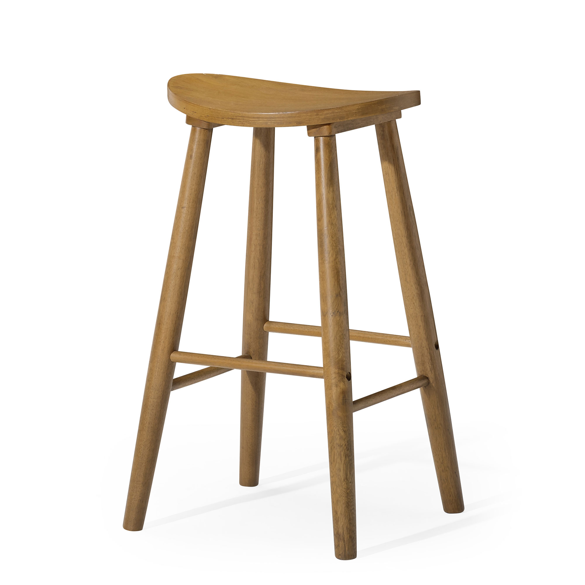 Maven Lane Luna Counter Stool in Rustic Natural Wood Finish