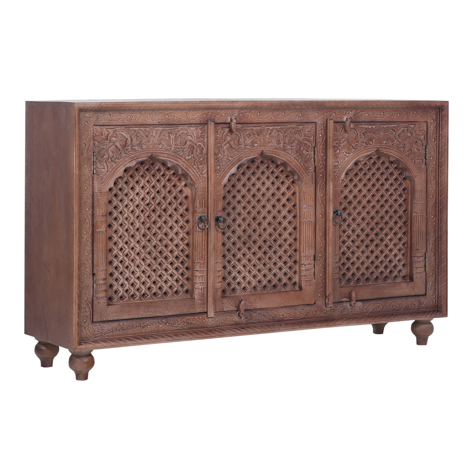 Patrin Distressed Brown Handmade Wooden Sideboard