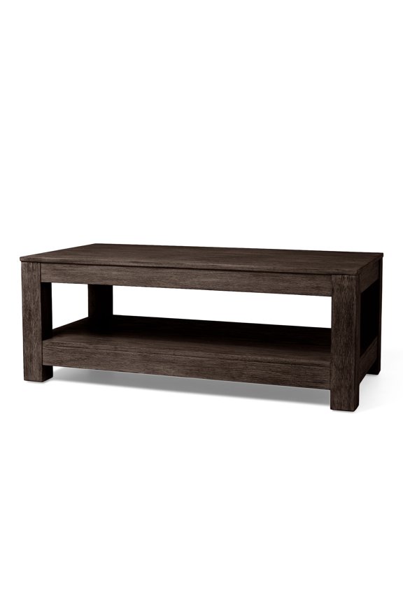 Paulo Wooden Coffee Table in Weathered Brown Finish