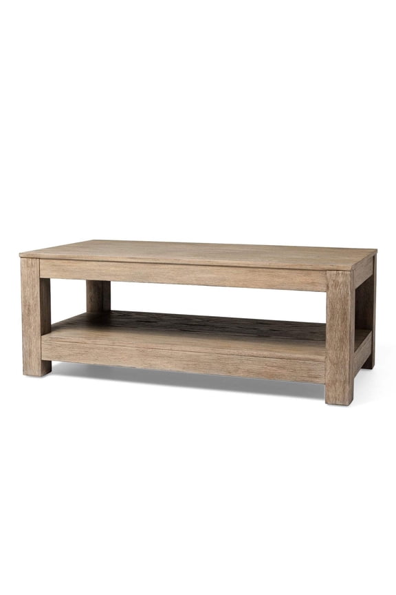 Paulo Wooden Coffee Table in Weathered Grey Finish