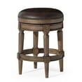 thumbnail image 1 of Maven Lane Pullman Backless Counter Stool in Walnut Finish w/ Marksman Saddle Vegan Leather, 1 of 2