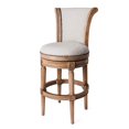 thumbnail image 1 of Maven Lane Pullman Bar Stool, Weathered Oak Finish Sand Fabric Upholstery, 1 of 7