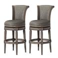 thumbnail image 1 of Maven Lane Pullman Bar Stool in Reclaimed Oak Finish, Ronan Stone, Set of 2, 1 of 6