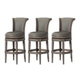 thumbnail image 1 of Maven Lane Pullman Bar Stool in Reclaimed Oak Finish, Ronan Stone, Set of 3, 1 of 6