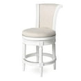 thumbnail image 1 of Maven Lane 26" Counter Height Bar Stool - Handcrafted Swivel Bar Stool with Alabaster White Finish & Cream Fabric Upholstery - Bring Seamless Style and Comfort to Kitchen Islands and Dining Spaces, 1 of 6