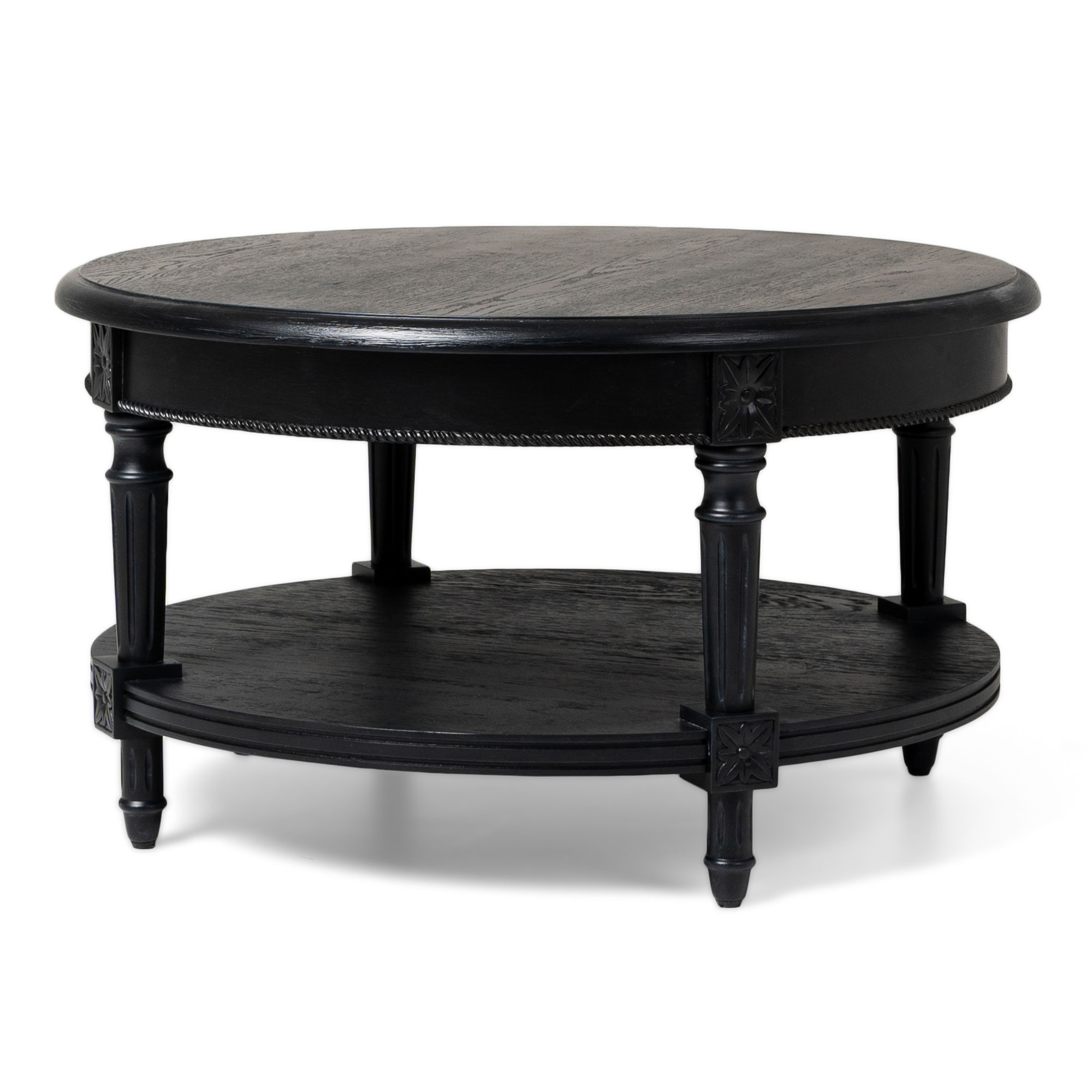Woven Paths Traditional Storage Coffee Table with Bins, Black - Walmart.com