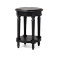 thumbnail image 1 of Maven Lane Pullman Traditional Round Wooden Side Table in Antiqued Black Finish, 1 of 7