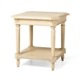 thumbnail image 1 of Maven Lane Pullman Traditional Square Wooden Side Table in Antiqued White Finish, 1 of 6