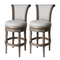 thumbnail image 1 of Maven Lane Pullman Wooden Swivel Kitchen Bar Stool, Reclaimed Oak, Set of 2, 1 of 6