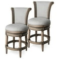thumbnail image 1 of Maven Lane Pullman Wooden Swivel Kitchen Stool, Reclaimed Oak, Set of 2, 1 of 6