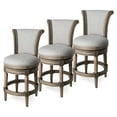 thumbnail image 1 of Maven Lane Pullman Wooden Swivel Kitchen Stool, Reclaimed Oak, Set of 3, 1 of 6