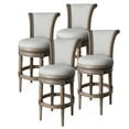 thumbnail image 1 of Maven Lane Pullman Wooden Swivel Kitchen Stool, Reclaimed Oak, Set of 4, 1 of 6