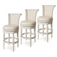 thumbnail image 1 of Maven Lane Pullman Wooden Swivel Kitchen Stool, White Oak Finish, Set of 3, 1 of 6
