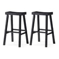 thumbnail image 1 of Maven Lane Vincent Wooden Rustic Aesthetic Kitchen Bar Stool, Set of 2, 1 of 6