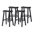 thumbnail image 1 of Maven Lane Vincent Wooden Rustic Aesthetic Kitchen Bar Stool, Set of 4, 1 of 6