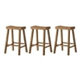 thumbnail image 1 of Maven Lane Vincent Wooden Rustic Aesthetic Kitchen Counter Stool, Set of 3, 1 of 6